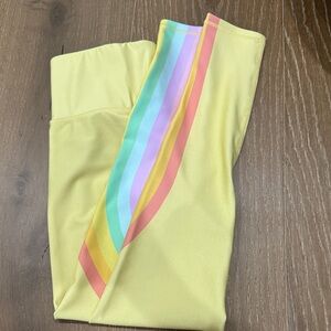 Terez Rainbow Print High Rise Workout Leggings Small